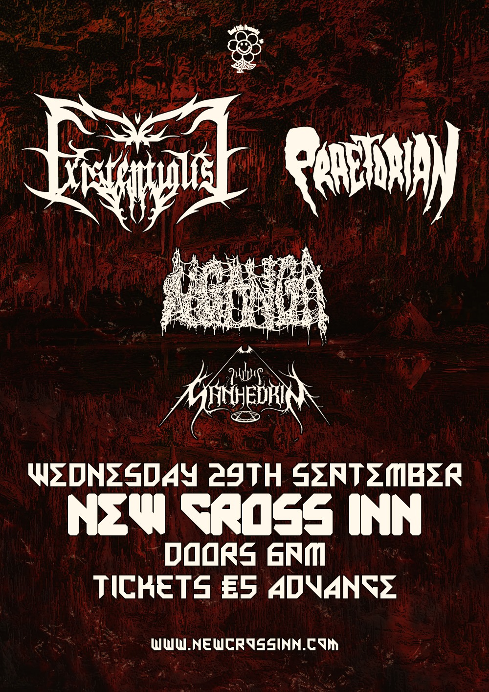 Sanhedrin live in London at New Cross Inn with Existentialist, Praetorian and Nganga – 20 Sep 2021