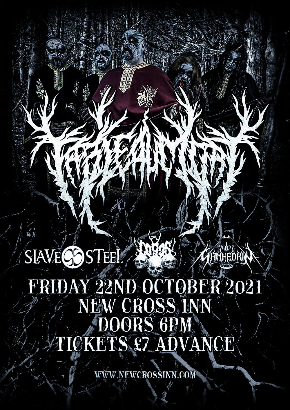 Sanhedrin live in London at New Cross Inn with Tableau Mort, Slave Steel and Cogas – 22 Oct 2021