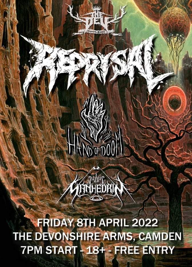 Sanhedrin live in London at The Dev with Reprisal and Hand Of Doom – 08 Apr 2022