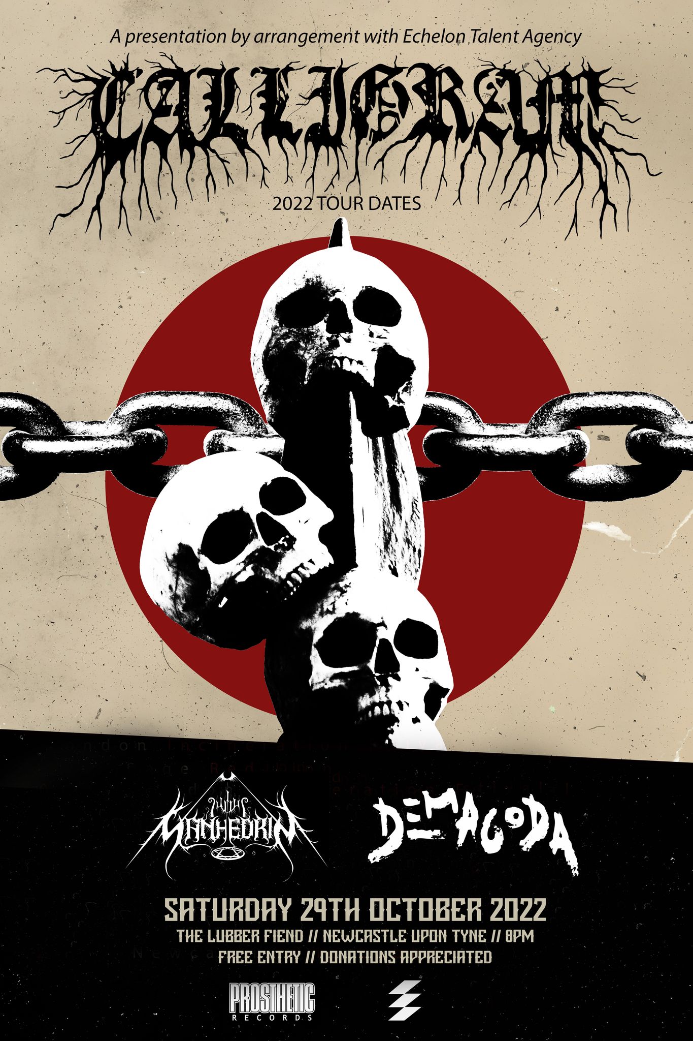 Sanhedrin live in Newcastle at Lubber Fiend with Calligram and Demagoda – 29 Oct 2022