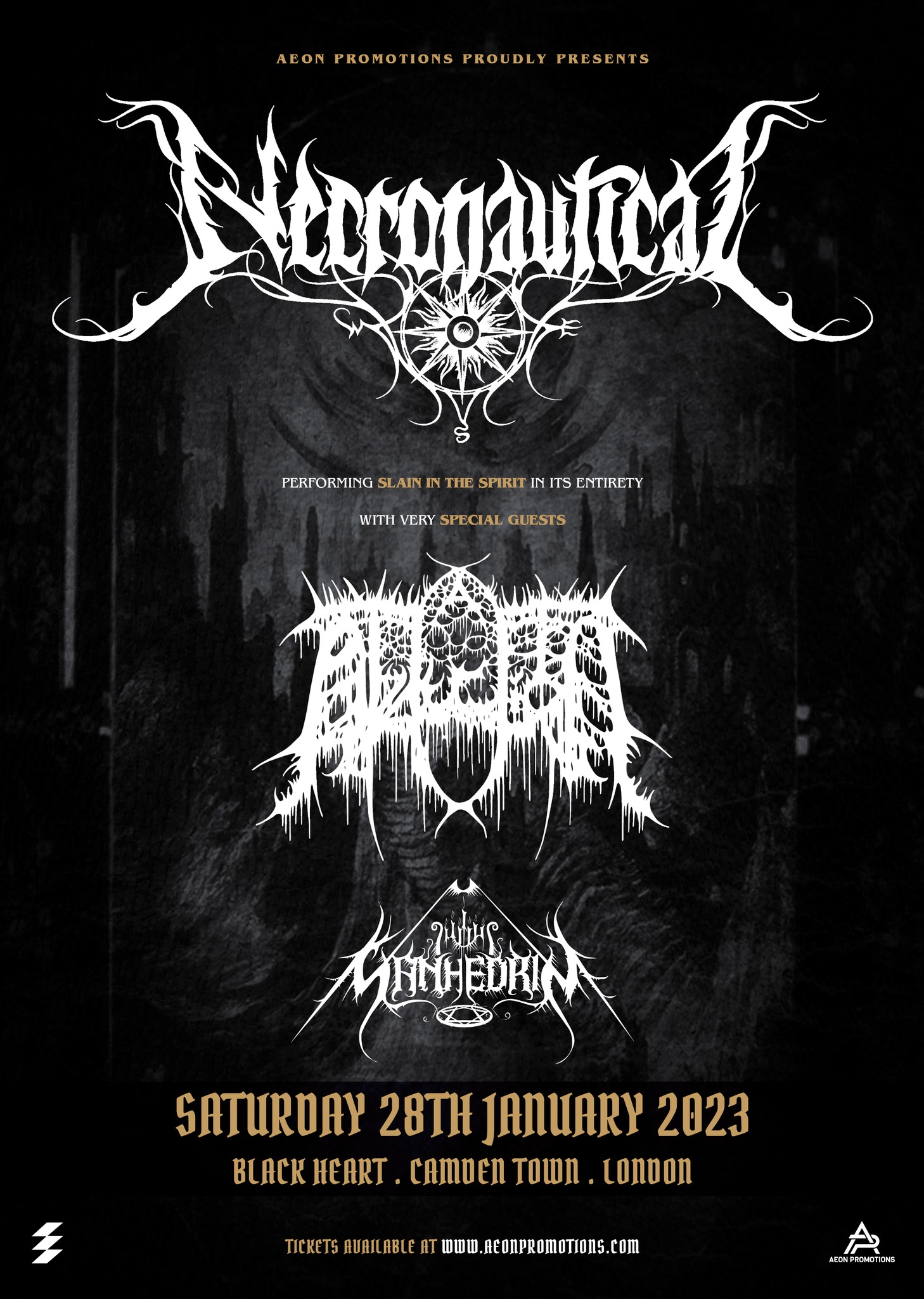 Sanhedrin live in London at The Black Heart with Necronautical and Abduction – 28 Jan 2023