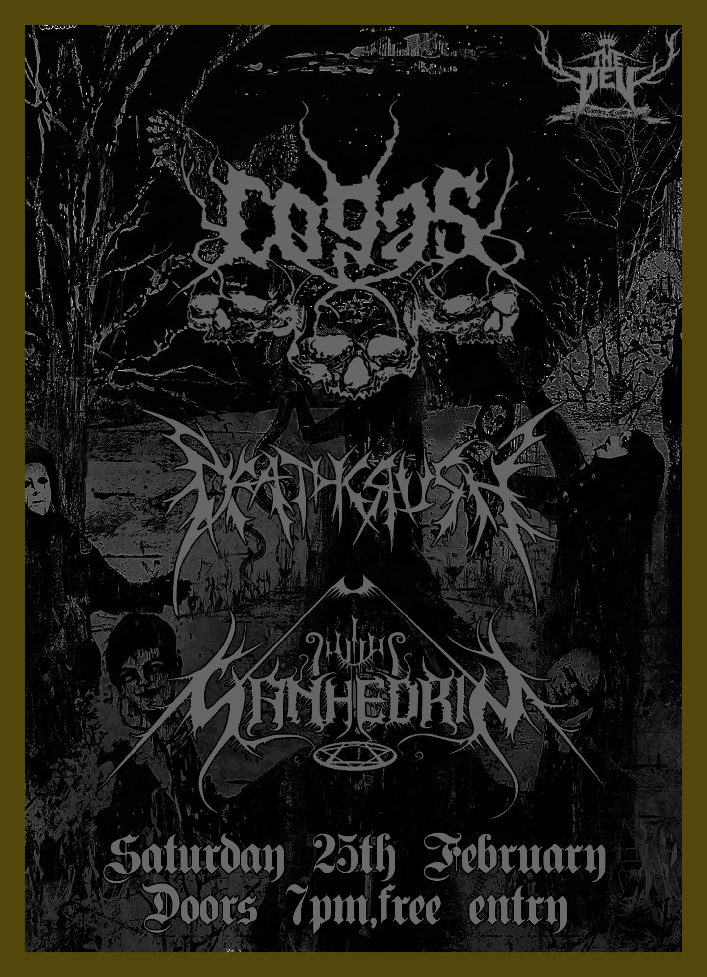 Sanhedrin live in London at The Dev with Cogas and DeathCrush – 25 Feb 2023